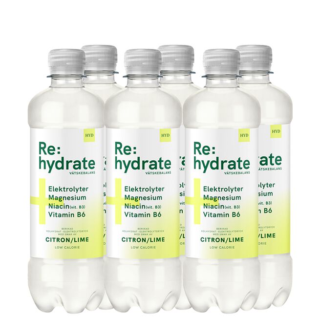 6 x Vätskeersättning 500 ml Citron Lime