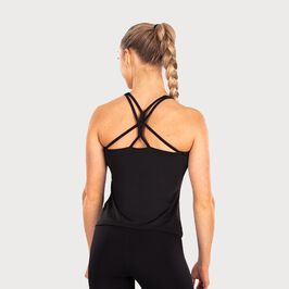 Star Strap Tank Top Black L  Träningslinne Svart