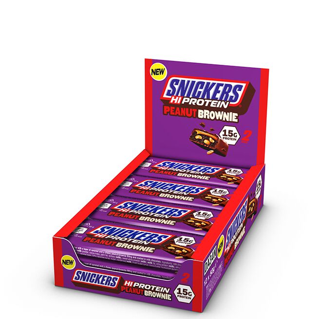 12 x Snickers High Protein Bar 50 g Peanut Brownie Peanut Brownie Milk Chocolate