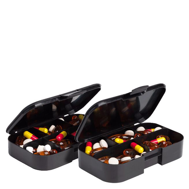 Pill Box Organizer 2-pack Svart