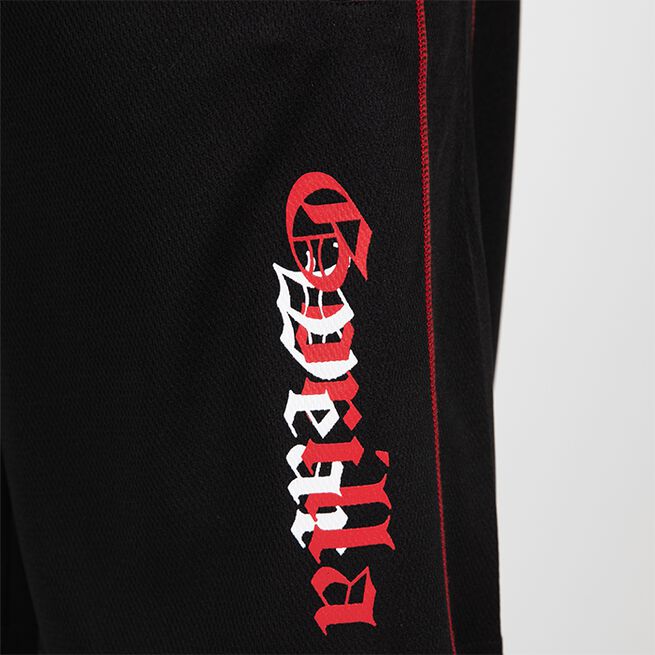 Marlow Mesh Shorts Svart Röd