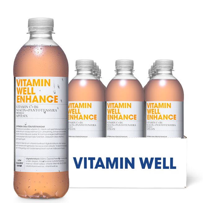 12 x Vitamin Well Vitamindryck 500ml Enhance