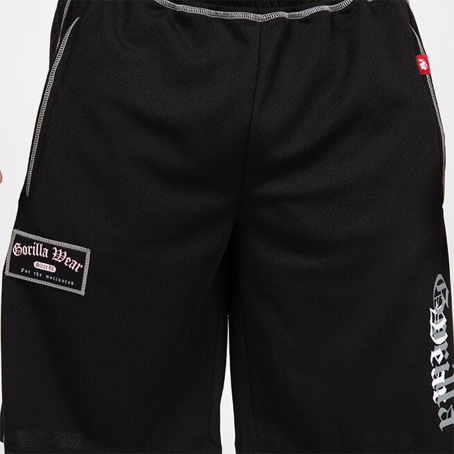 Marlow Mesh Shorts Svart Grå