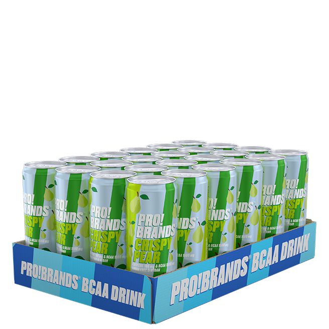 24 x Pro Brands BCAA Drink, 330 ml, Crispy Pear 