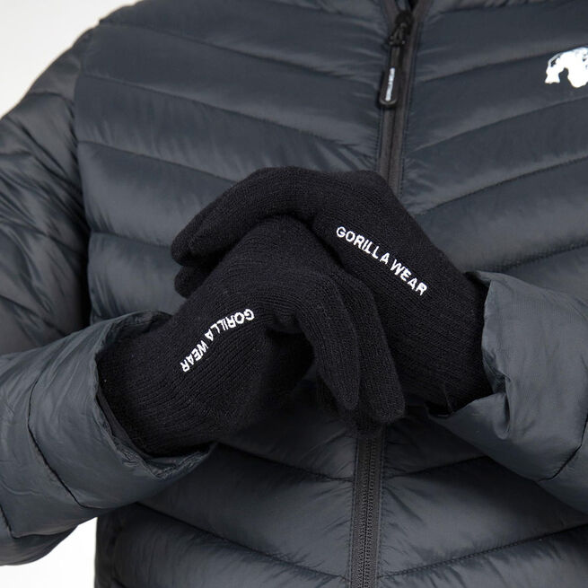 Waco Knitted Gloves, Black