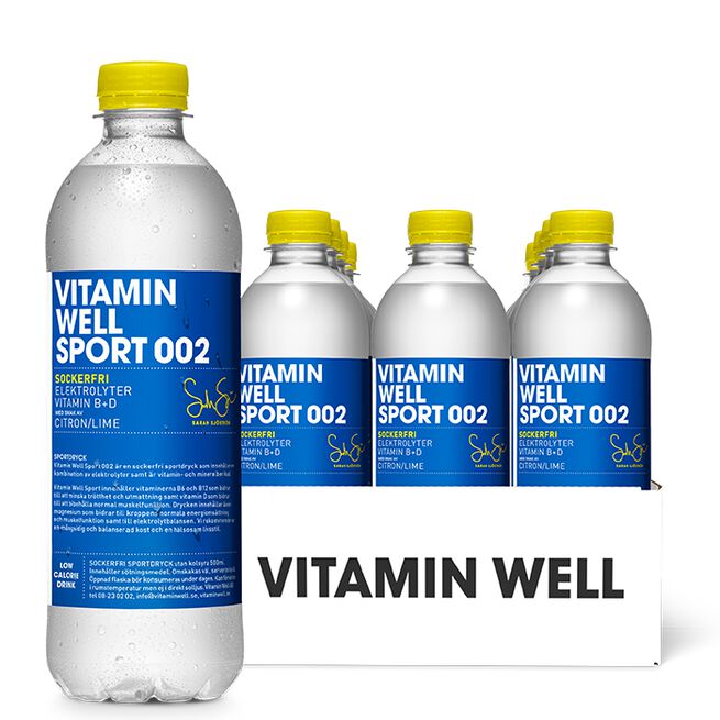 12 x Vitamin Well Sport 002, 500ml, Citron/Lime