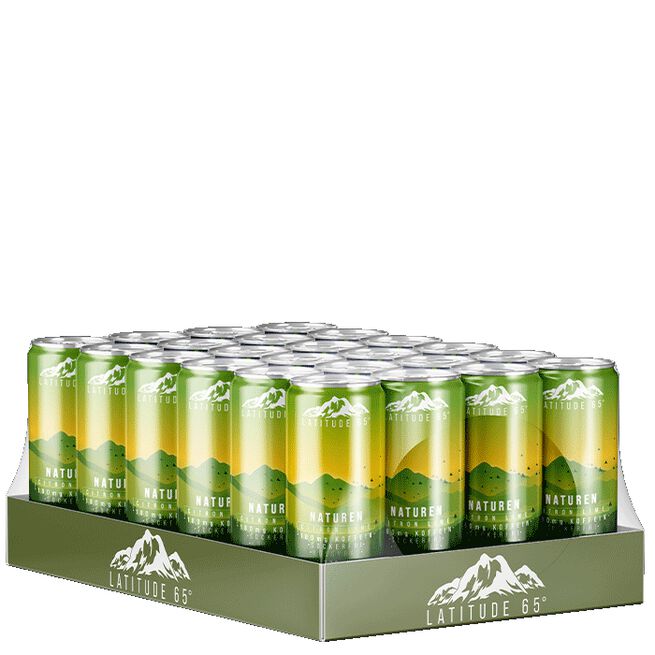 24 x Latitude 65 Energidryck 330 ml Naturen - Citron/Lime