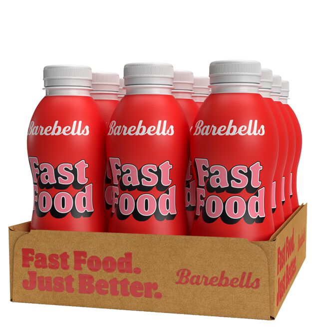 12 x Barebells Fast Food Måltidsersättning 500 ml Strawberry