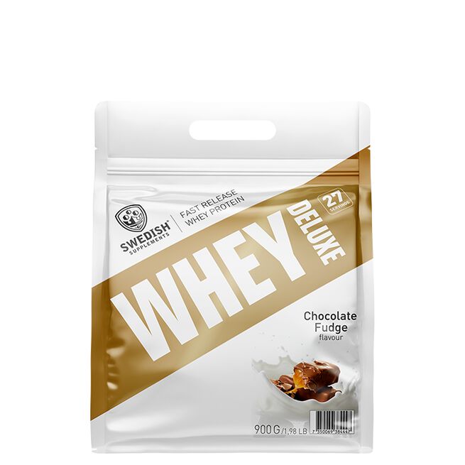 Whey Deluxe Vassleprotein 900 g Chocolate Fudge