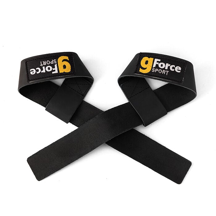 Lifting Straps L&auml;der Svart