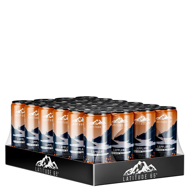 24 x Latitude 65 Energidryck 330 ml Norrland/Lappland - Hjortron Rabarber