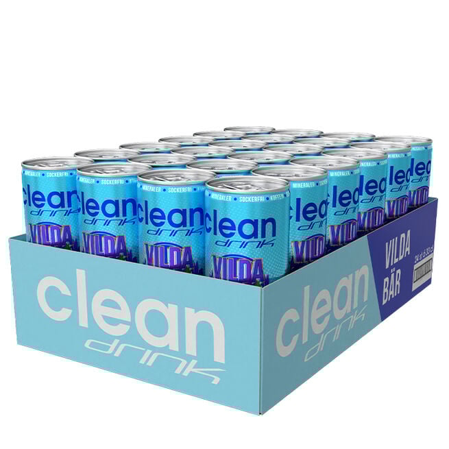 Flak 24 x Clean Drink 330 ml Vilda bär