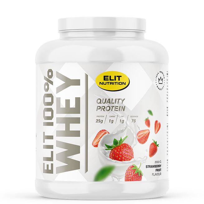 ELIT 100% Whey Vassleprotein 2000 g Strawberry Fruit