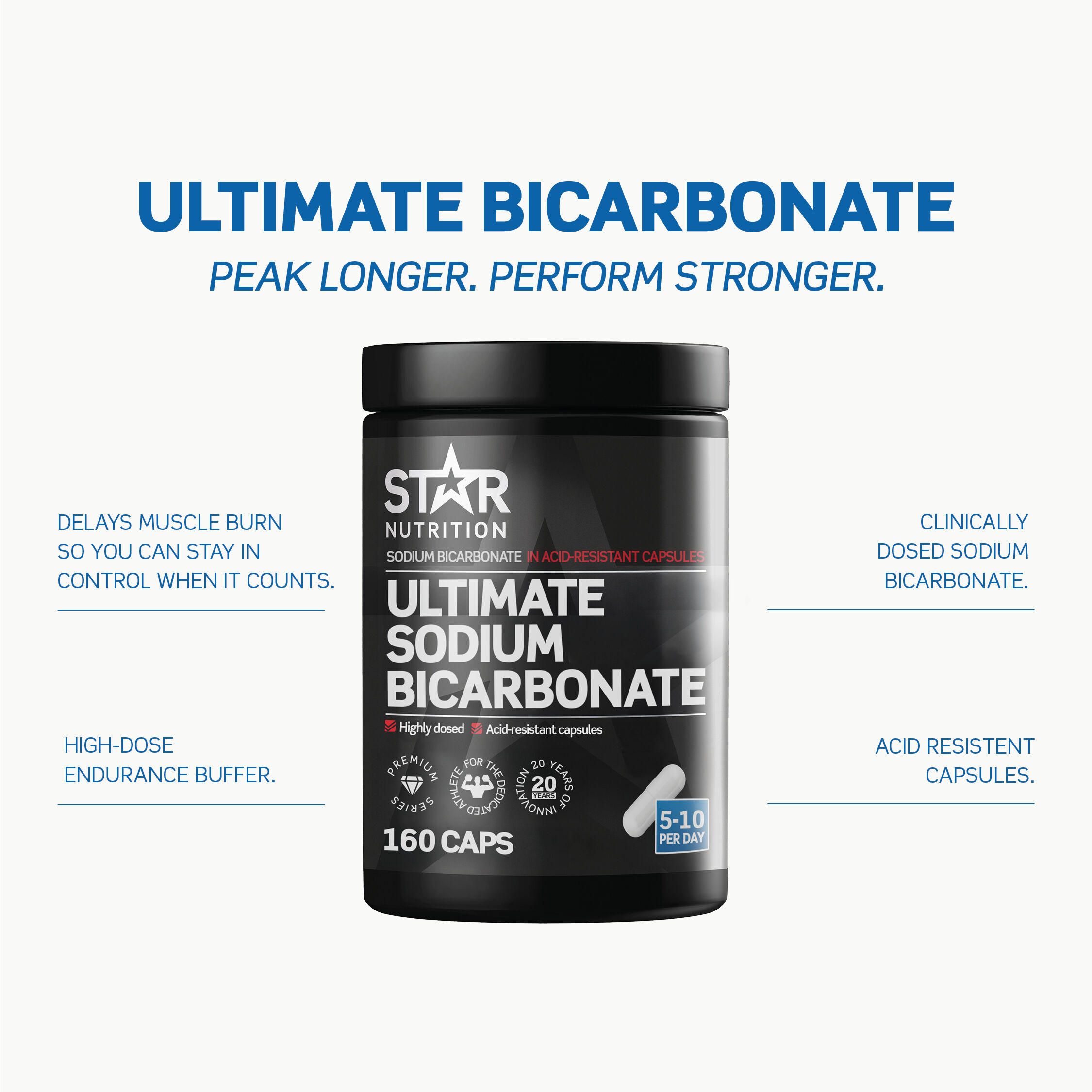 Sodium Bicarbonate 160 caps