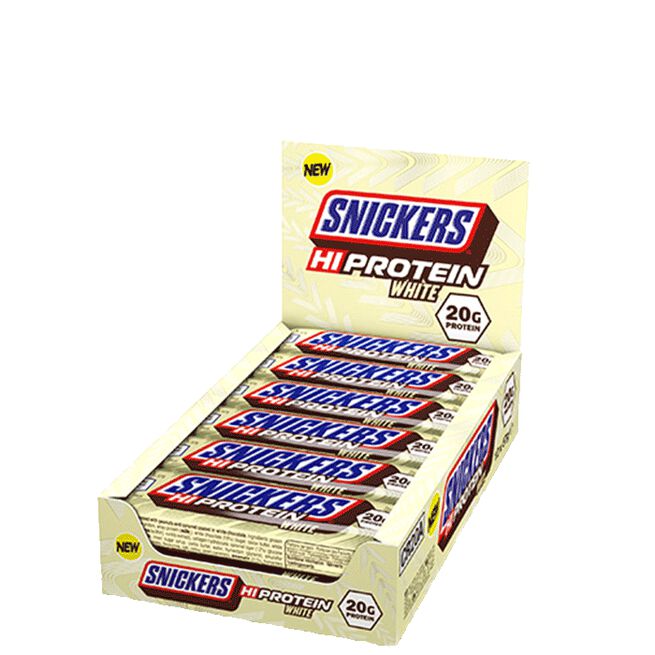 12 x Snickers Protein Bar, 57 g, White 