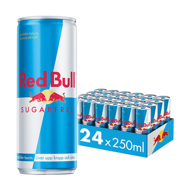 24 st Red Bull Energidryck Flak Sockerfri 250 ml Original