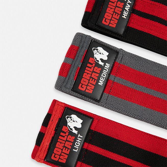 Glute Band 3 Pack Svart Röd Grå