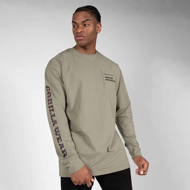 Boise Oversized Long Sleeve, Army Green