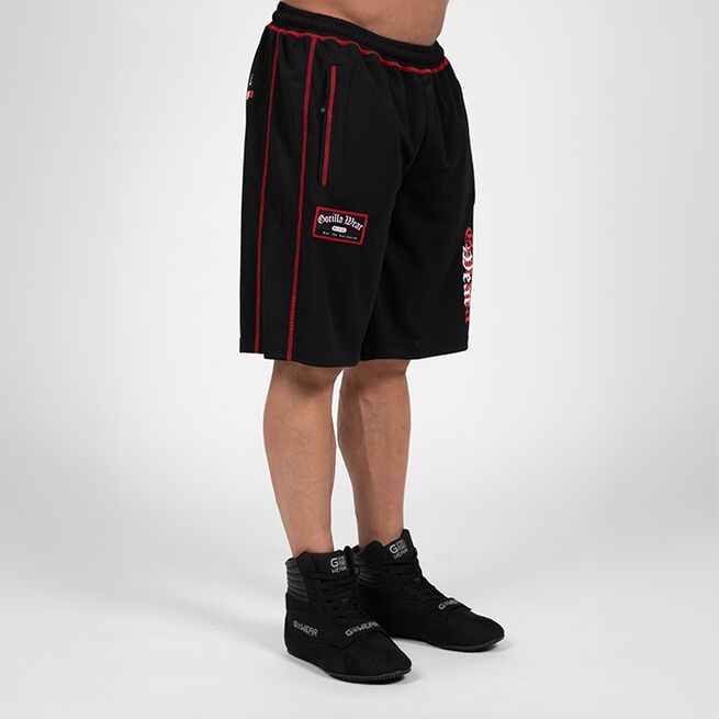 Marlow Mesh Shorts Svart Röd