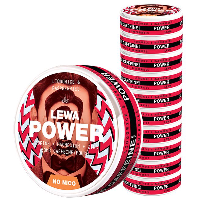 10 x LEWA Functional Snus POWER Liquorice/Raspberries