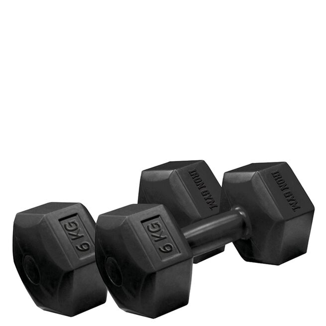 Iron Gym 6kg x 2 Fixed Hex Dumbbell, Pair 