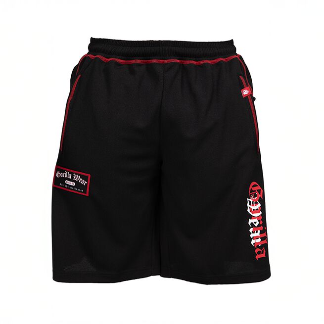 Marlow Mesh Shorts Svart Röd