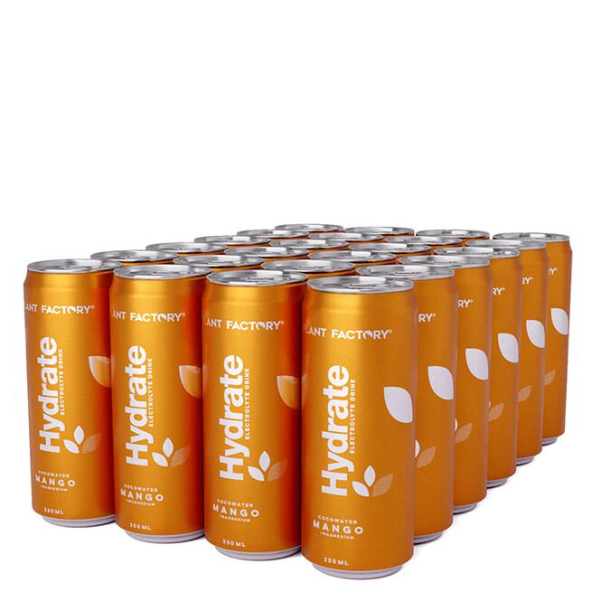 24 x Hydrate Kolsyrat Kokosvatten Flak 330 ml Mango