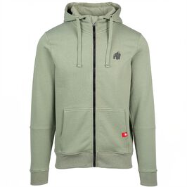 Leon Zipped Hoodie, Green, S  Leon Zip Huvtröja Grön