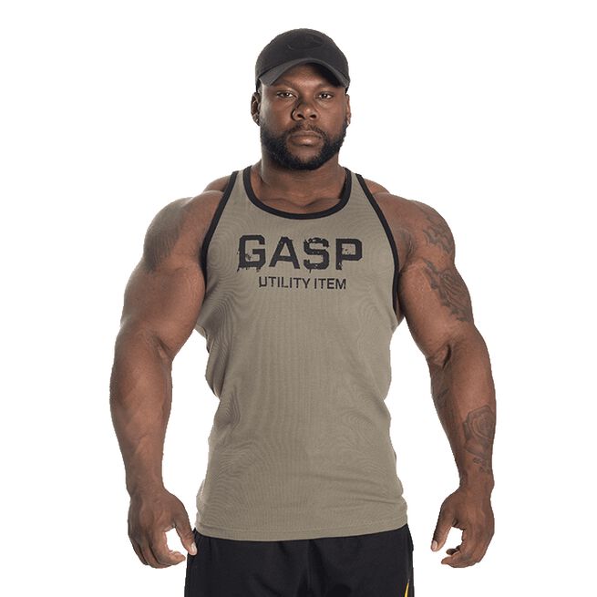Ribbed T-back, Washed Green