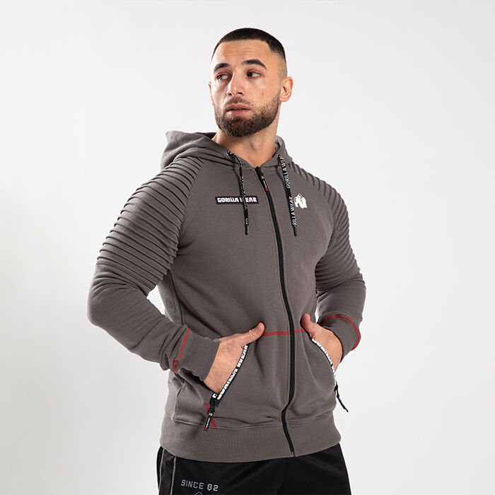 Georgia Zipped Hoodie, Grey