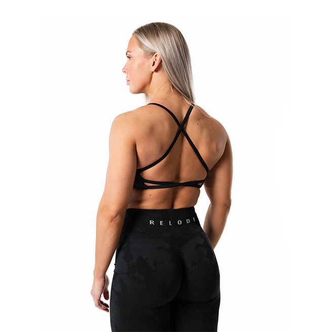 Prime Seamless Camo Sport-bh Svart