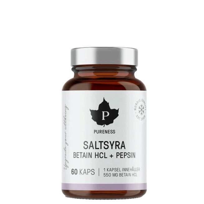Saltsyra Betain HCL + Pepsin 60 kapslar