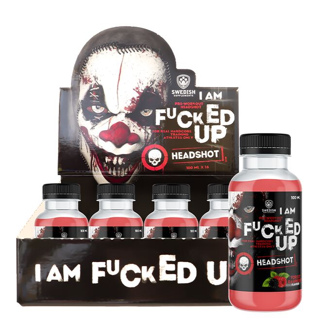 16 x F-cked Up PWO Shot 100 ml Forrest Raspberry
