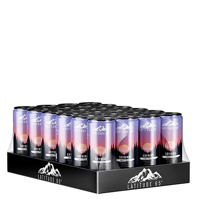 24 x Latitude 65 Energidryck 330 ml Gryning - Smultron