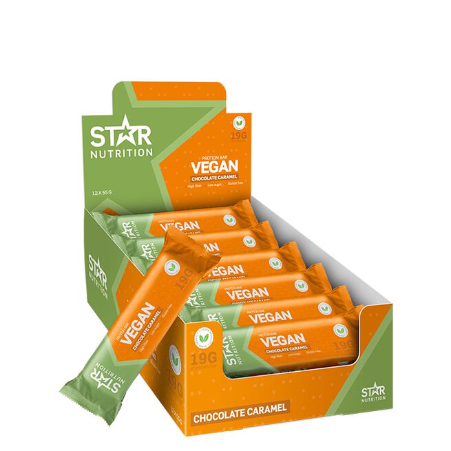 12 x Vegan Proteinbar 55 g Caramel Chocolate