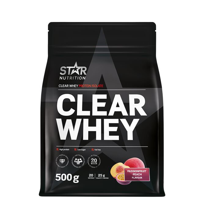 Clear Whey Vassleprotein 500 g Passionfruit Peach