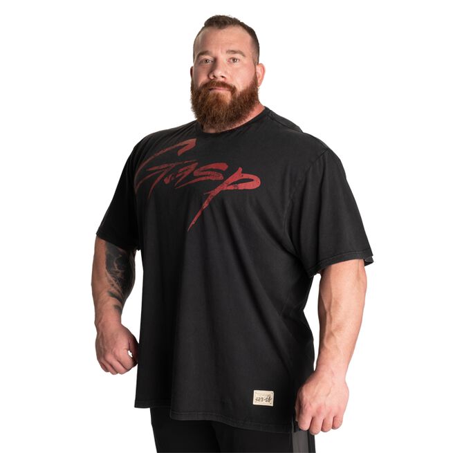 Vintage Original T-shirt Tvättad Svart Röd