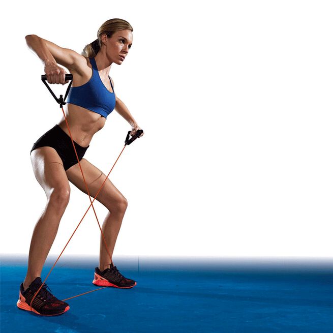 Resistance Tubing Träningsband med Handtag