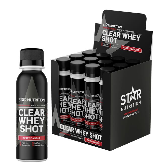 12 x Clear Whey Vassleprotein Shot 100 ml Berry