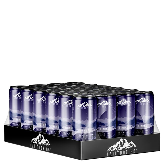 24 x Latitude 65 Energidryck 330 ml Dimma - Blåbär