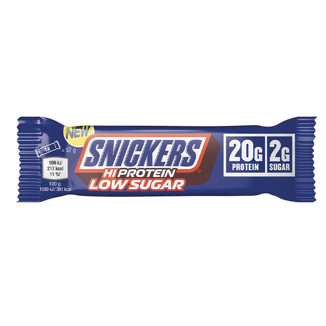 12 x Snickers High Protein Bar Low Sugar 57 g Mjölkchoklad Snickers Milk Chocolate
