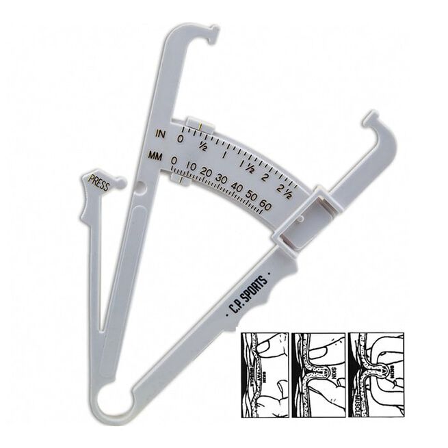Fat Caliper Kroppsfettmätare Vit