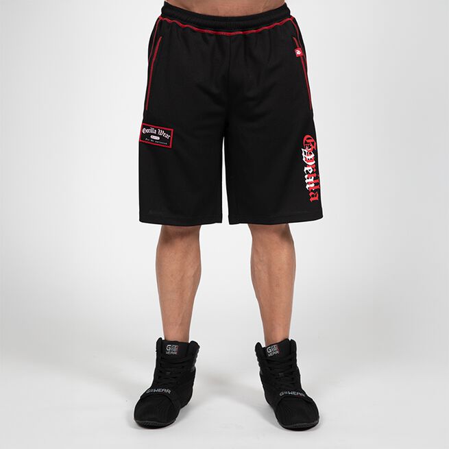 Marlow Mesh Shorts Svart Röd