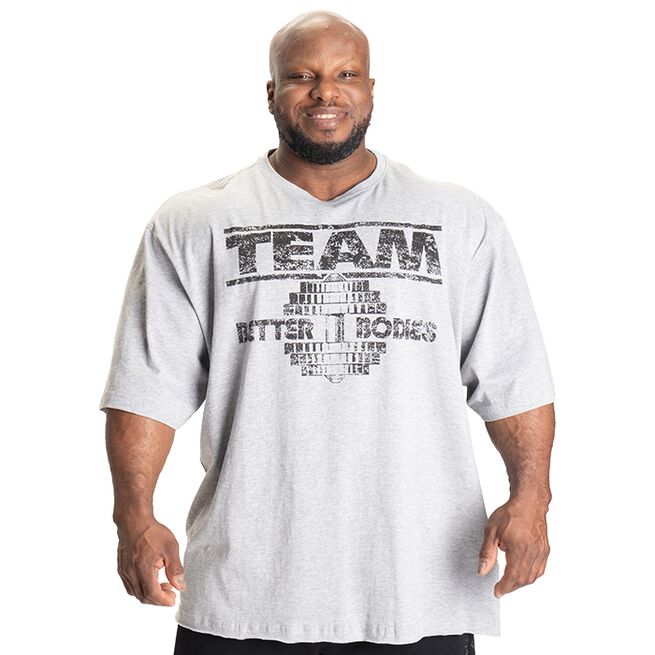 Team Pump Cover Iron Tee, Light Grey Melange