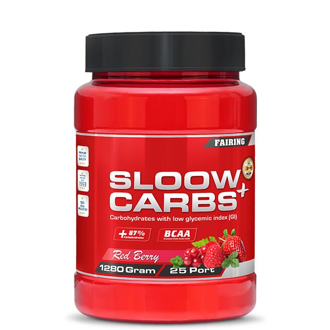 Sloow Carbs+ Sportdryck pulver 1,28 kg Orange Lime