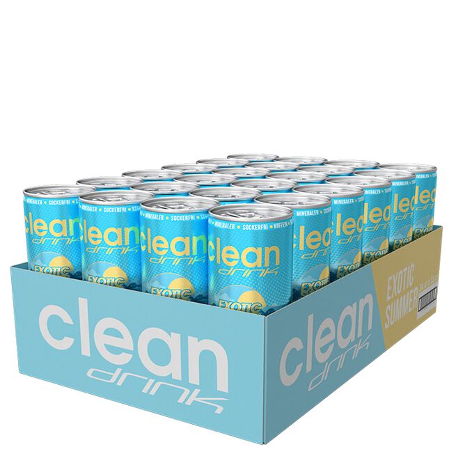 Flak 24 x Clean Drink 330 ml Strawberry/Cherry Sunset