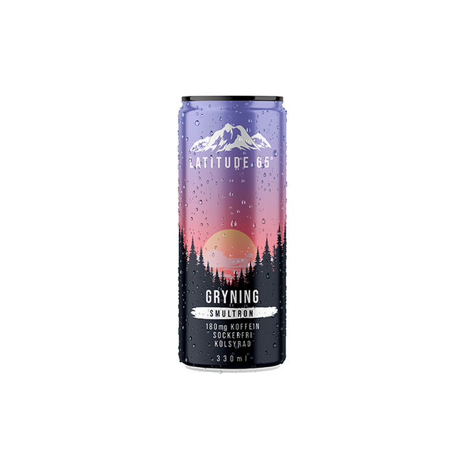 24 x Latitude 65 Energidryck 330 ml Gryning - Smultron
