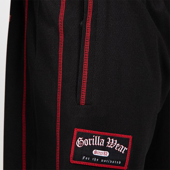 Marlow Mesh Shorts Svart Röd