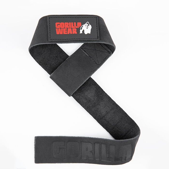 Lifting Straps L&auml;der Svart