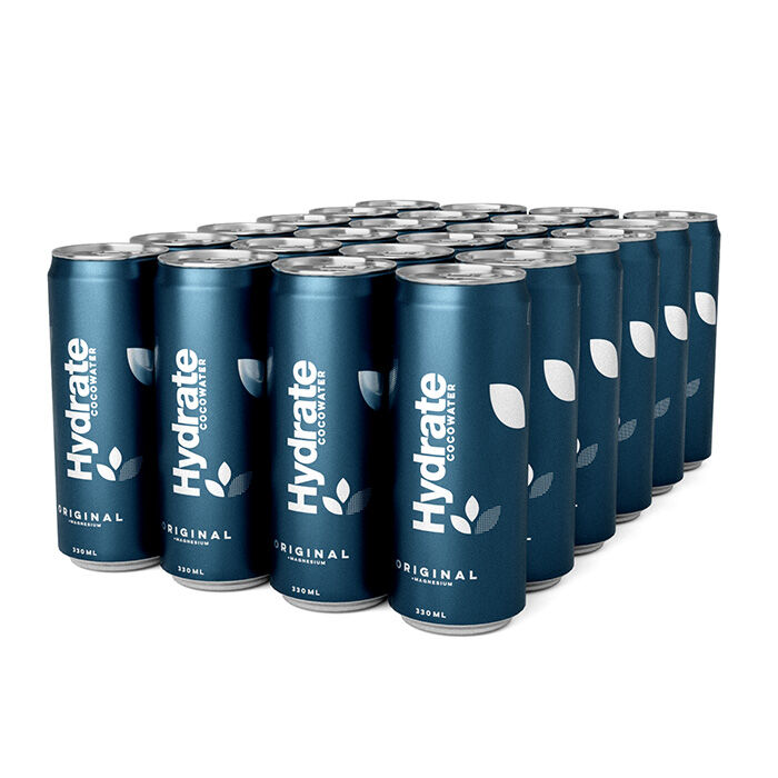 24 x Hydrate Kolsyrat Kokosvatten Flak 330 ml Original